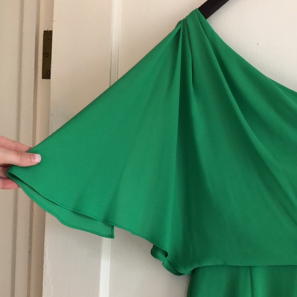 BCBG MAXAZRIA One Shoulder Green Dress Size 06 - Picture 7 of 14